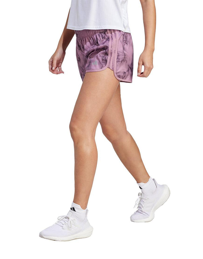Adidas Women's Marathon 20 Allover Print Shorts :Wonder Orchid - iRUN Singapore