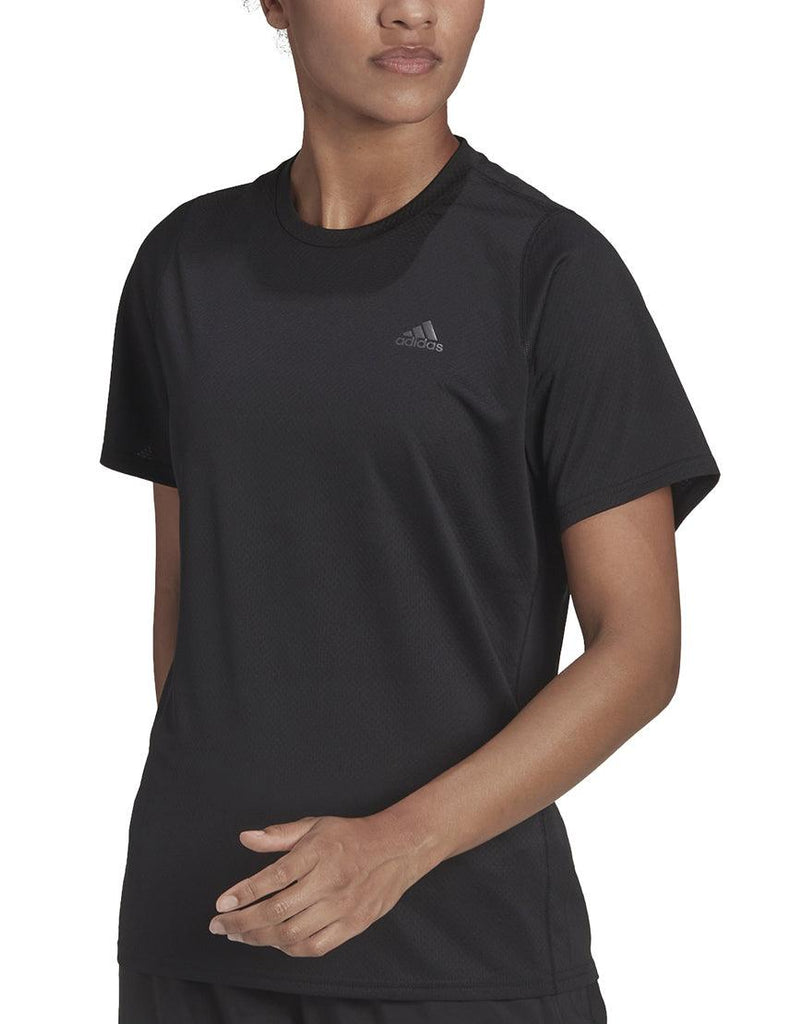 Adidas Women's Run Icon Tee :Black - iRUN Singapore