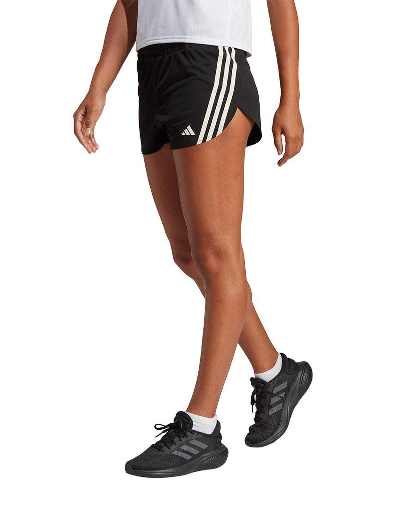 Women s Adidas Run Icons 3 Stripes Low Carbon Shorts Black iRUN Singapore