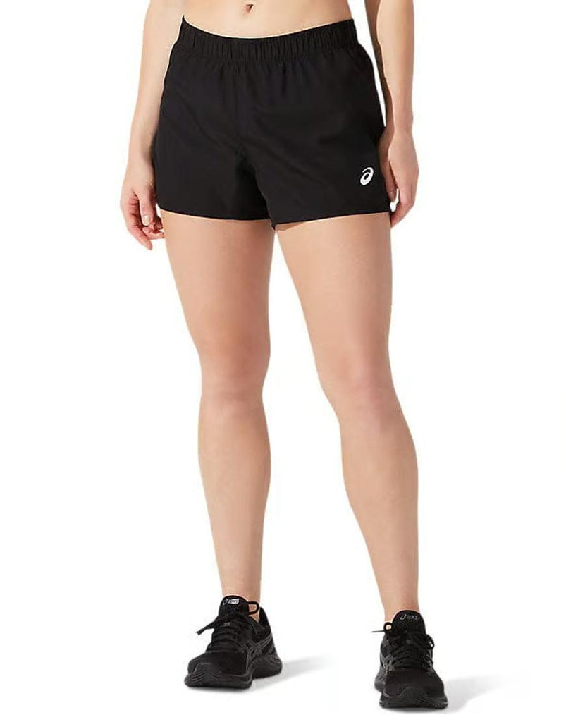 Asics Women's Silver 4in Shorts :Black - iRUN Singapore