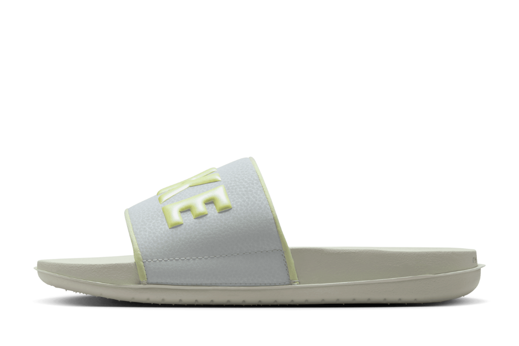 Offcourt Slides Women's :Light Silver | Barely Volt