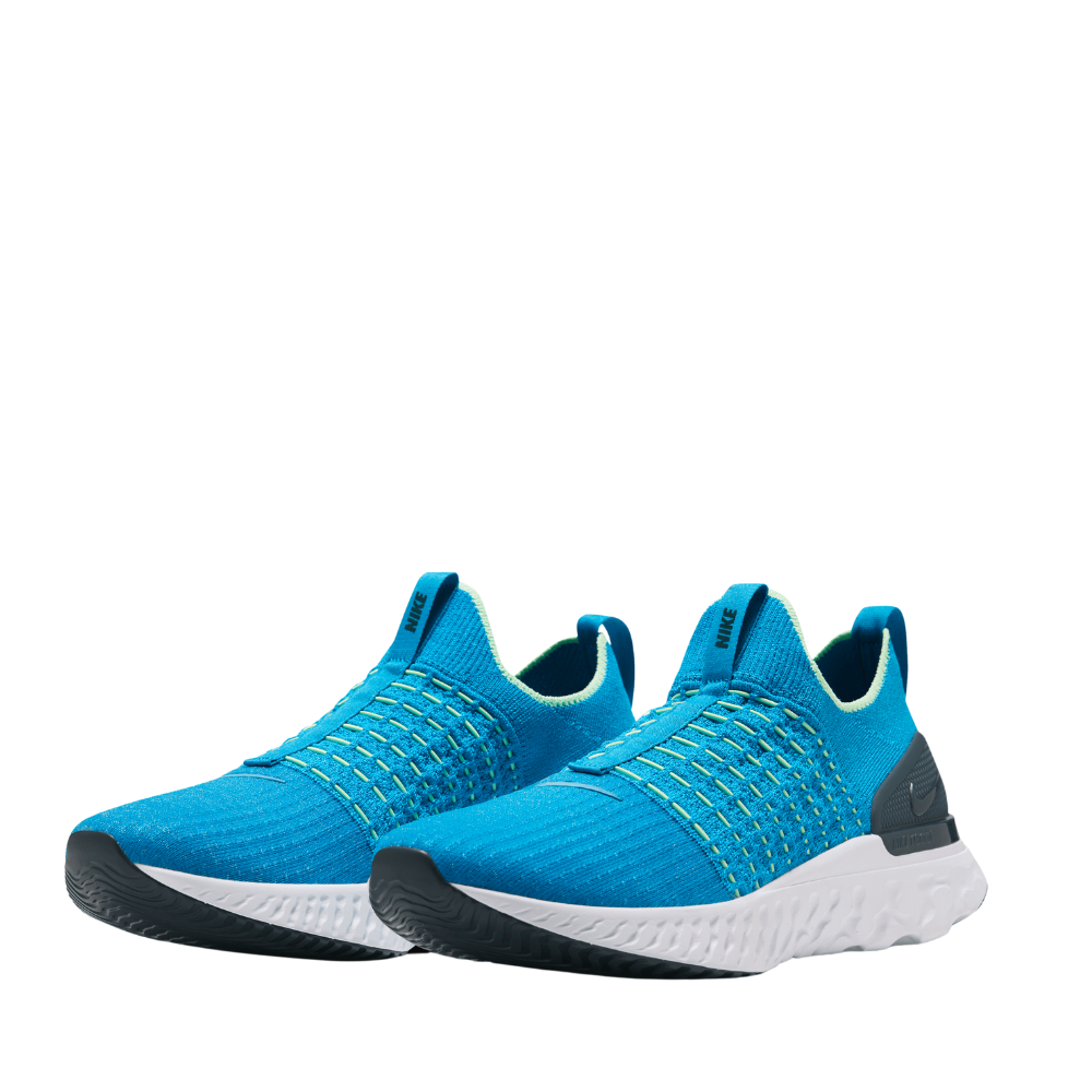 Men's Nike React Phantom Run Flyknit Running Shoes :Blue Orbit