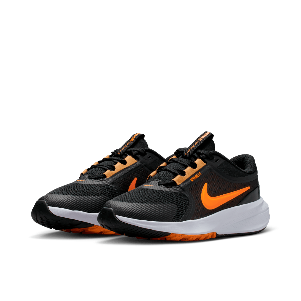 orange and black nike running shoes