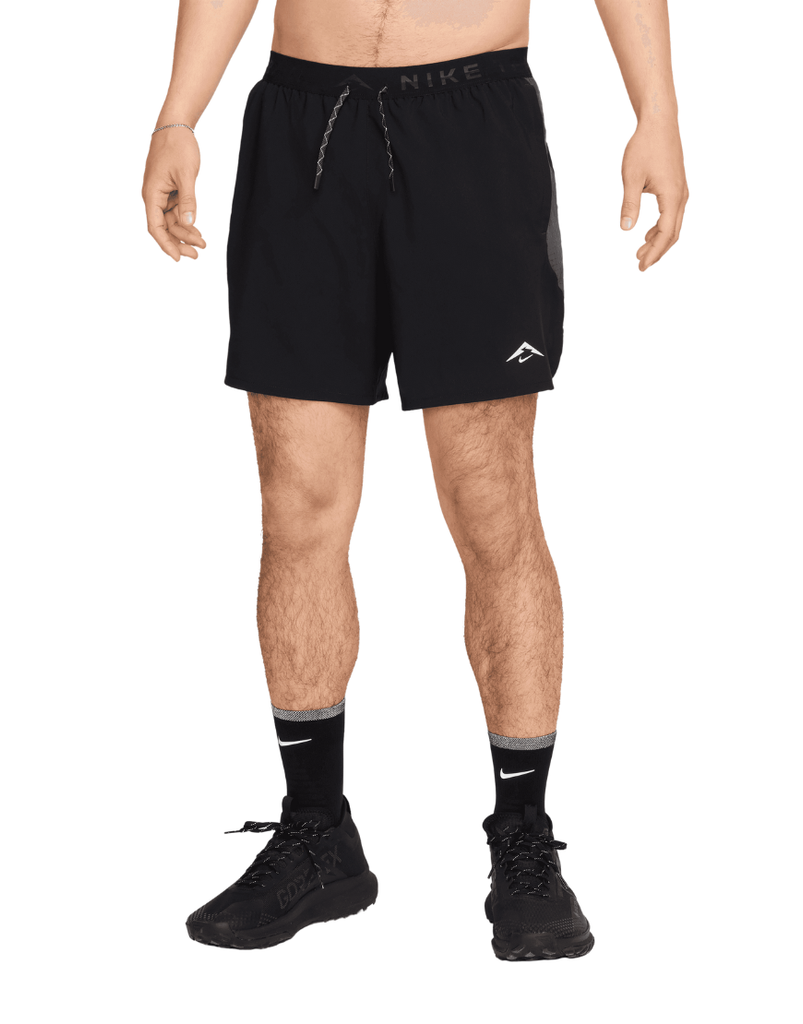 Men's Dri-FIT 6" Brief-Lined Running Trail Shorts :Black