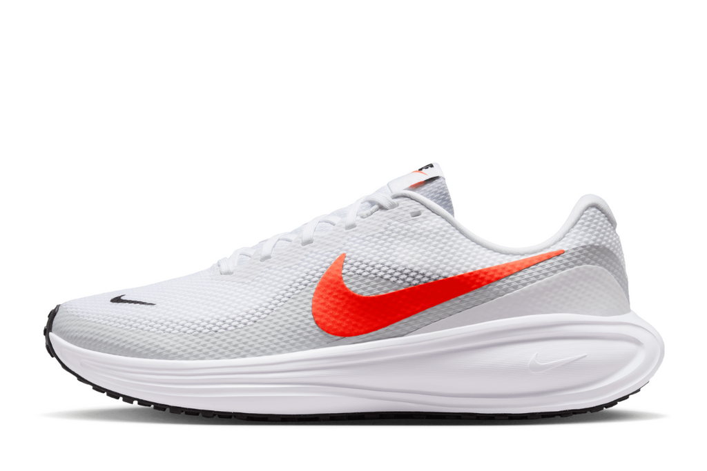 Revolution 8 Men's :White | Bright Crimson