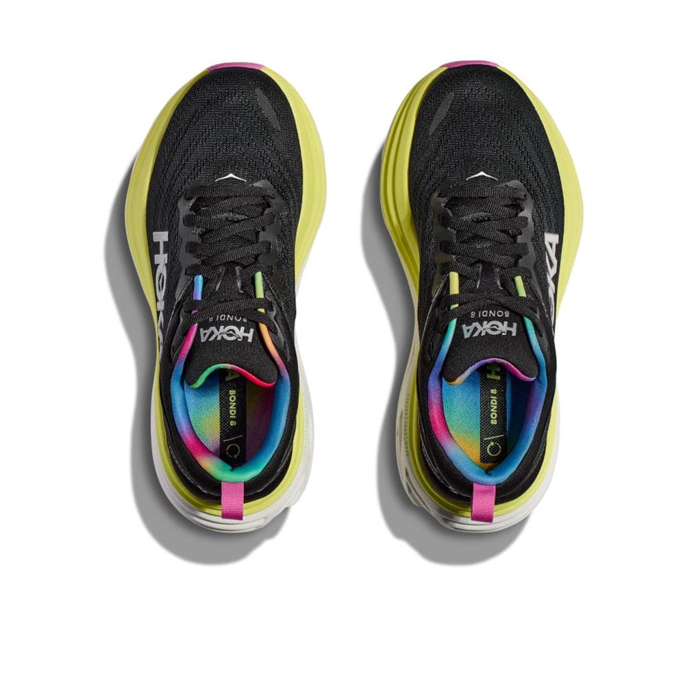 Women's Hoka Bondi 8 Shoes :Black | Citrus Glow – iRUN Singapore