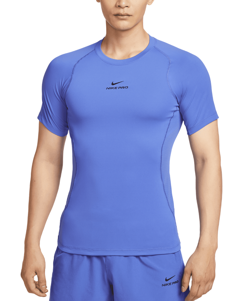 Men's Dri-FIT Pro Training Short-Sleeve Top :Comet Blue | Black