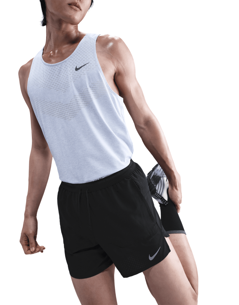 Men's Dri-FIT 5" Brief-Lined Perforated Running Shorts :Black
