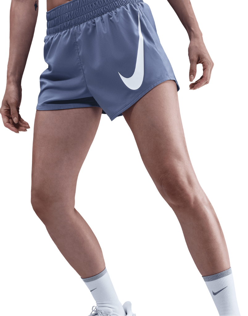 Women's Dri-FIT Mid-Rise Loose 3" Brief-Lined One Swoosh Running Shorts :World Indigo