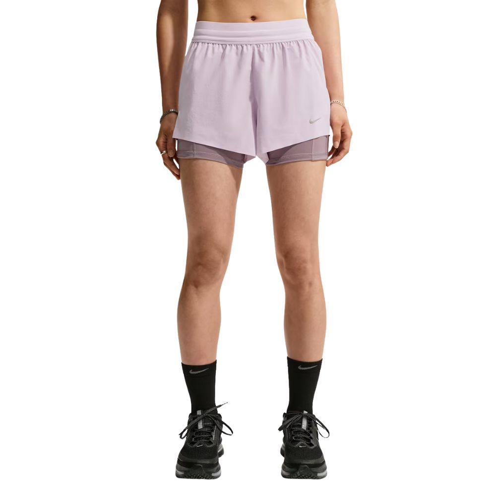 Swift Dri-FIT Mid-Rise 2-in-1 Running Shorts Women’s :Bleached Lilac | Light Violet Ore