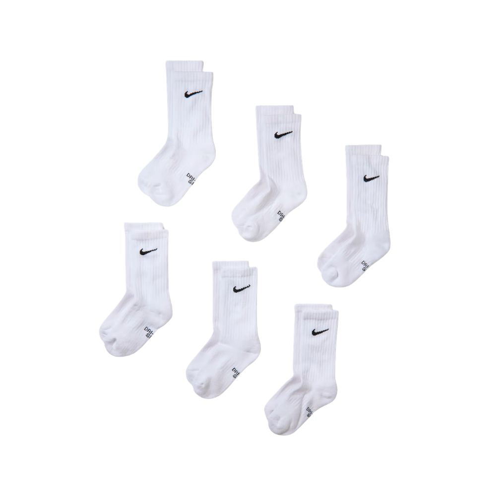 Performance Cushioned Crew Older Kids' (Grade School) Training Socks (6 Pair) :White