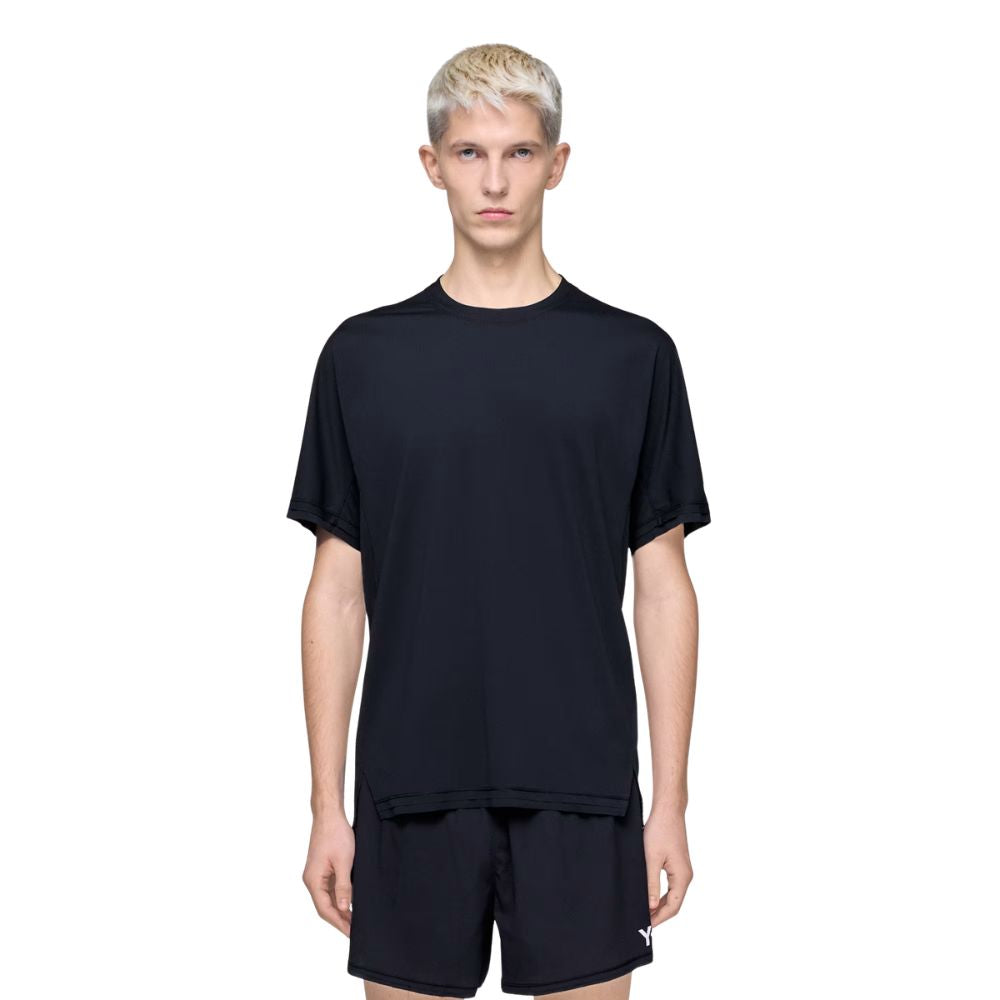 Y-3 Running Short Sleeve Tee Men’s :Black