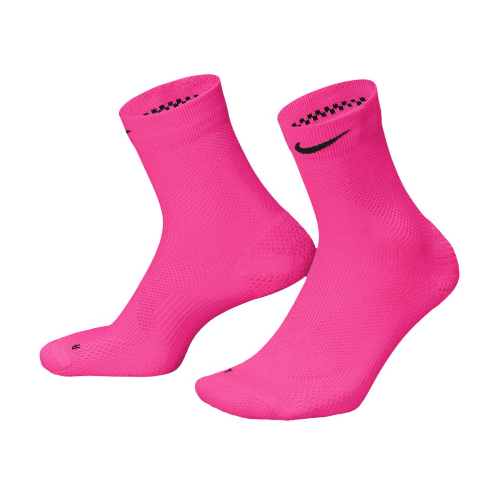 Lightweight Running Micro-Crew Socks (1 Pair) Unisex :Hyper Pink | Black
