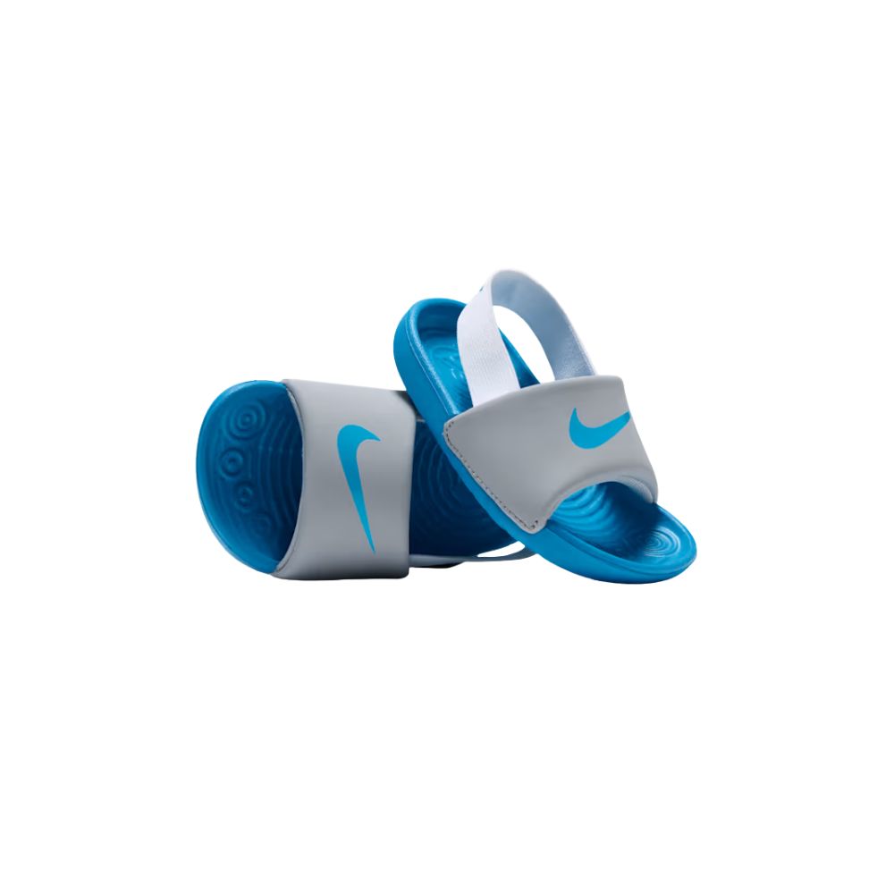 Kawa Baby/Toddler Slides :Wolf Grey | Light Current Blue