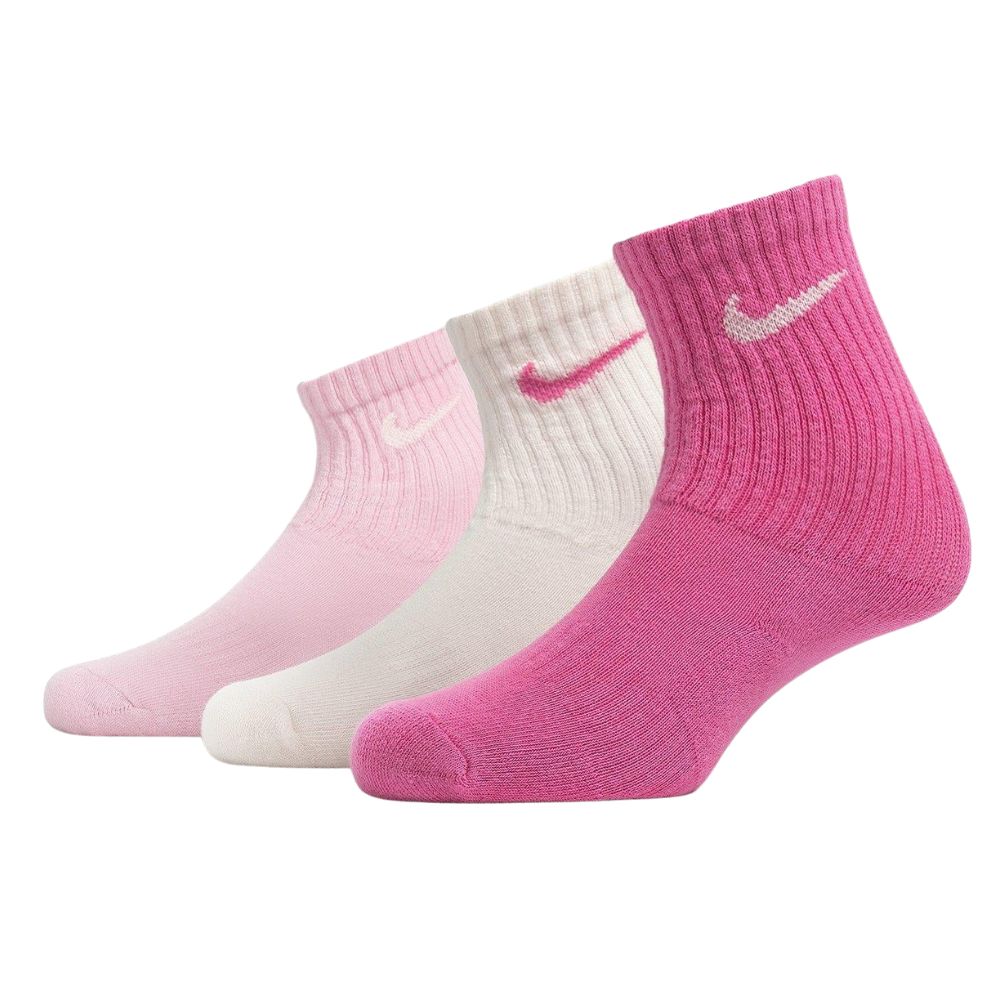 Everyday Cushioned Training Crew Socks 3 Pairs Unisex :White