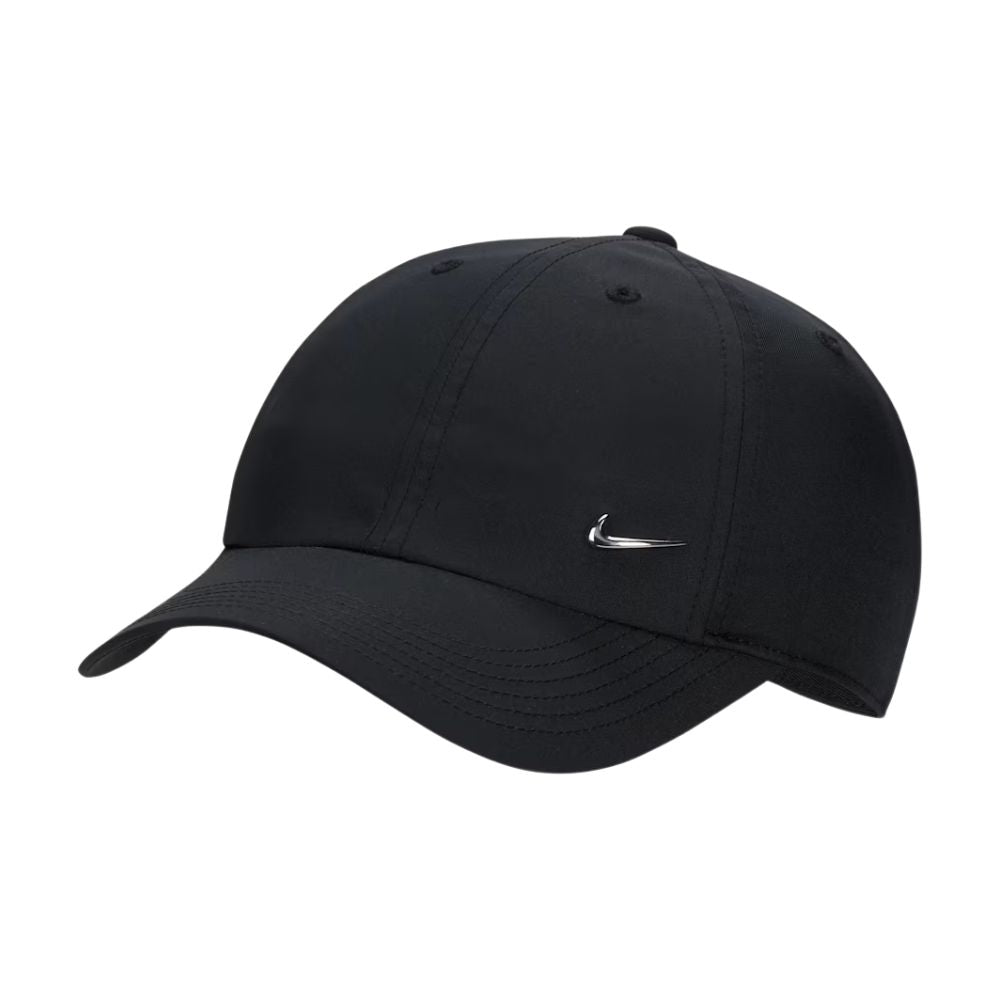 Dri-FIT Club Kids' Unstructured Metal Swoosh Cap :Black | Metallic Silver