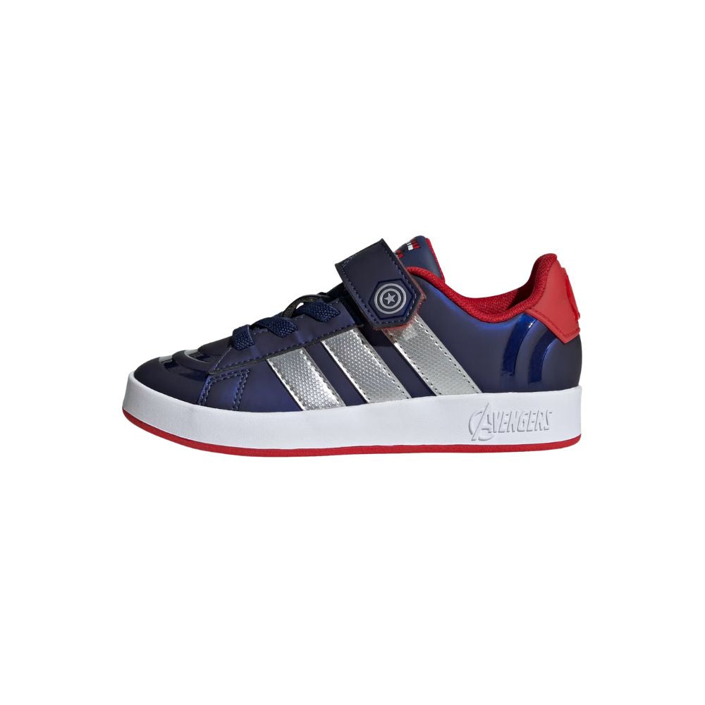 Marvel Avengers Grand Court Shoes Younger Kids and Toddlers :Dark Blue | Matte Silver