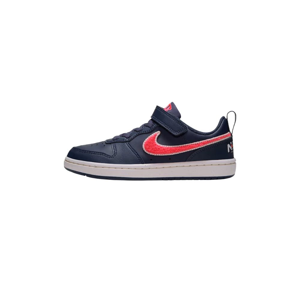 Court Borough Low Tennis Younger Kids' (Pre School) Shoes :Thunder Blue | Pale Ivory