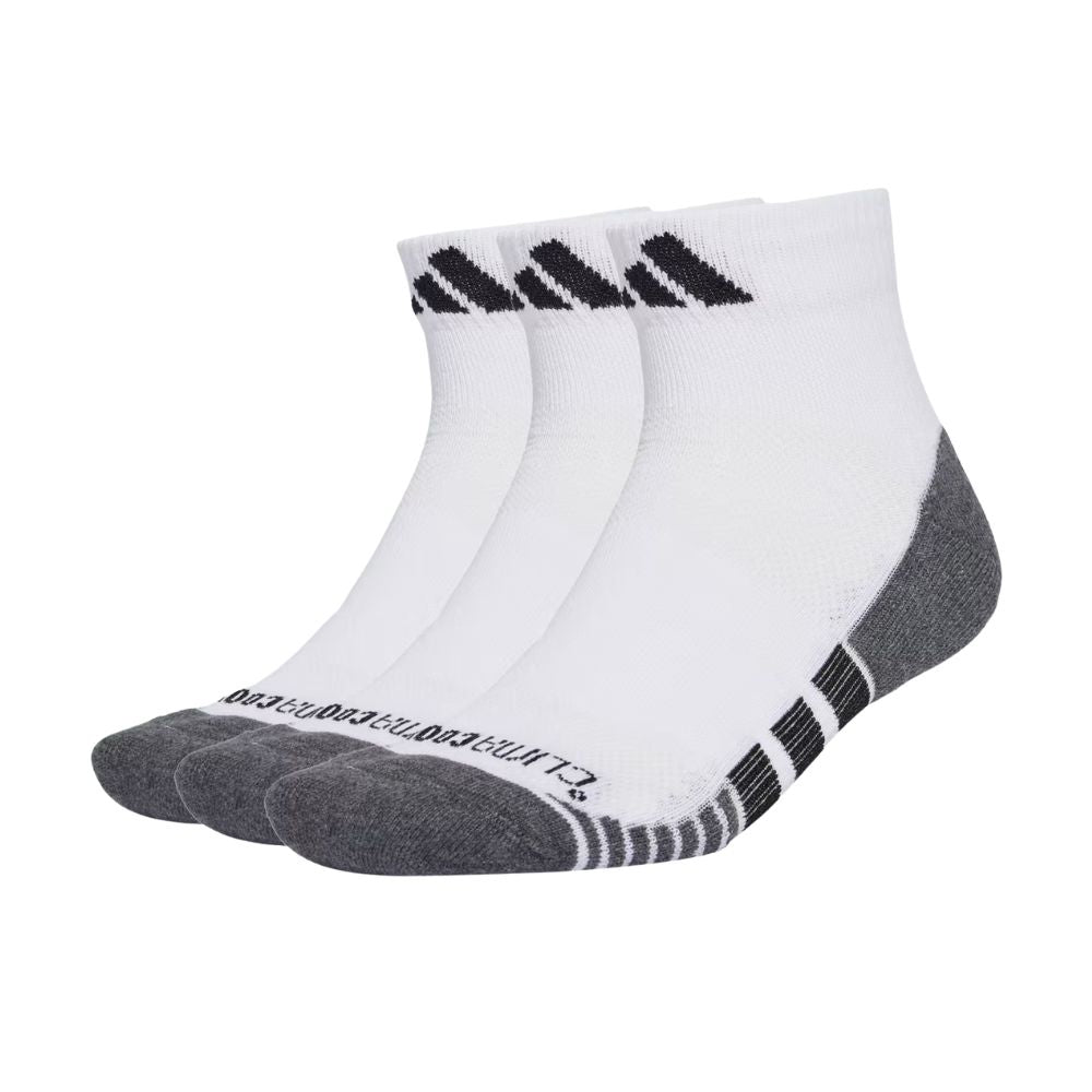 Adidas Performance Climacool Cushioned Quarter Socks 3-Pack :White | Black