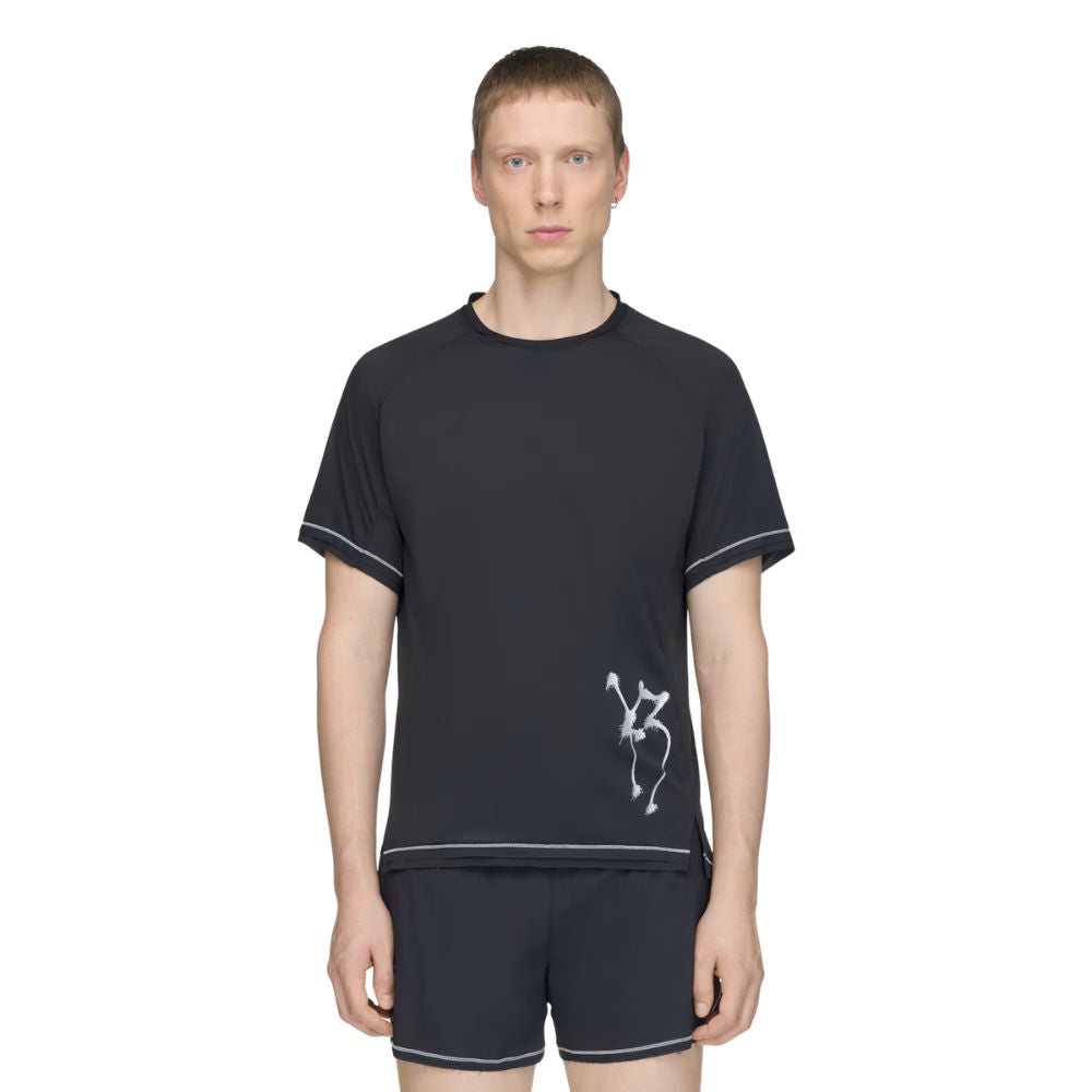 Men’s Y-3 Chito Graphic Running Short Sleeve Tee :Black