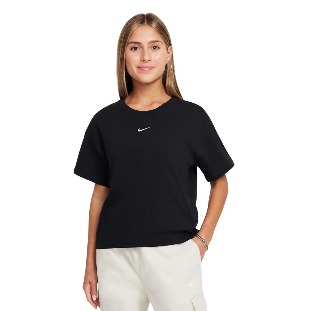 Sportswear Essential Older Kids' (Girls') T-Shirt :Black