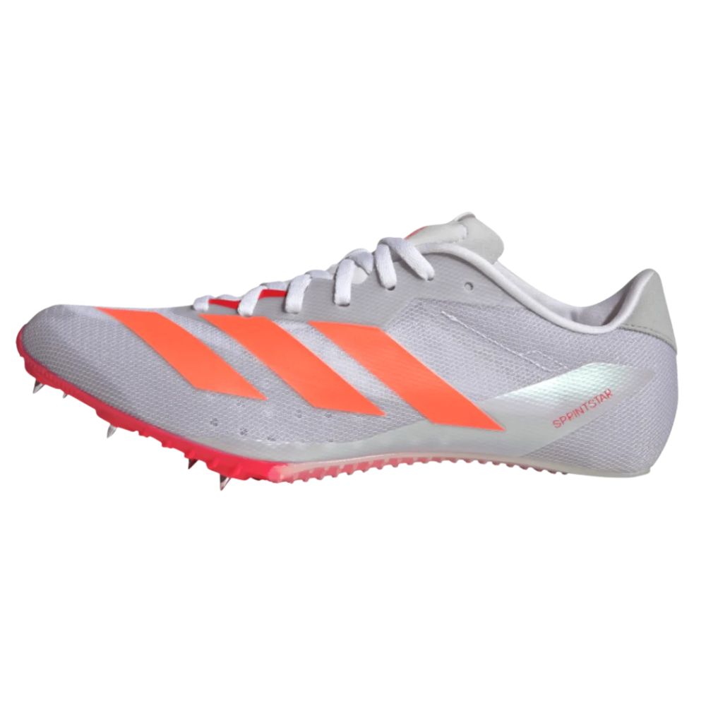 Adizero Sprintstar All Genders' :Cloud White | Lucid Orange