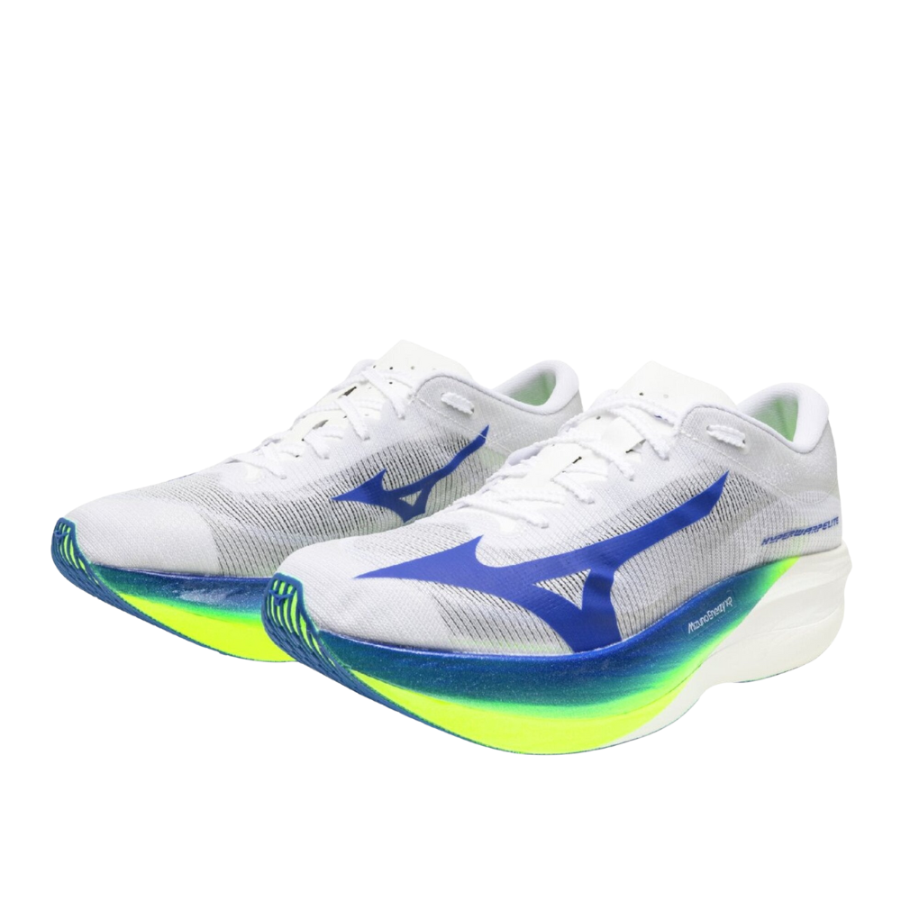Men's Mizuno Hyperwarp Elite Running Shoe :White | Hyper Blue