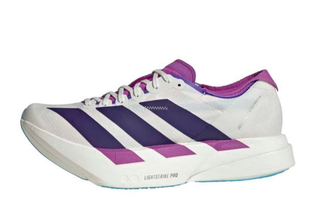 Adizero Adios Pro 4 Women's :Core White | Collegiate Purple