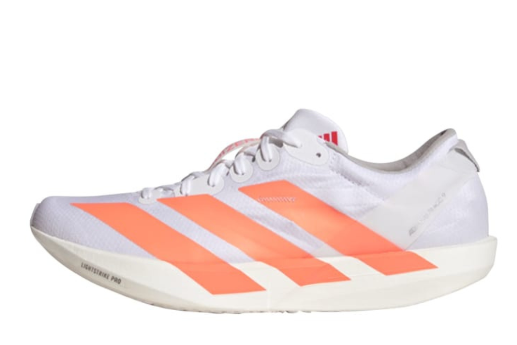 Adizero Adios 9 Men's :Cloud White | Lucid Orange