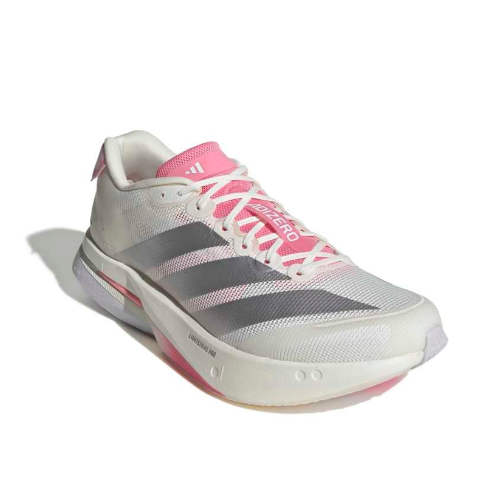 Men's Adidas Adizero Boston 13 Running Shoe :Core White | Bliss