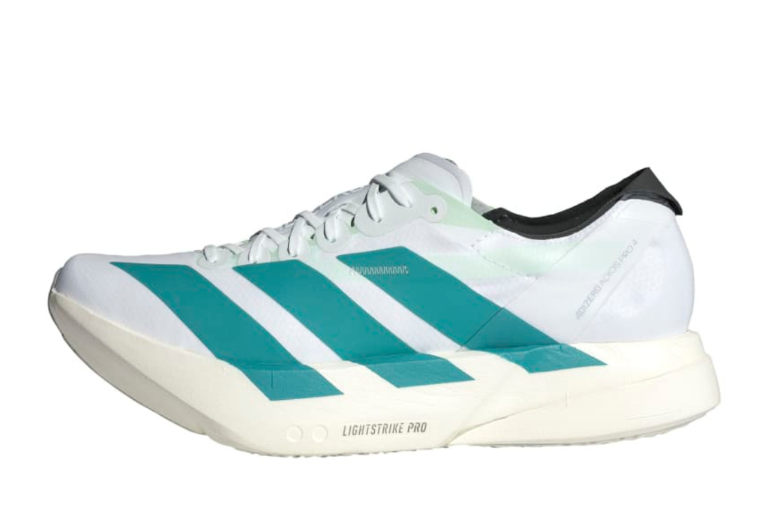 Men's Adidas Adizero Adios Pro 4 Running Shoes :Cloud White | Pure Teal ...