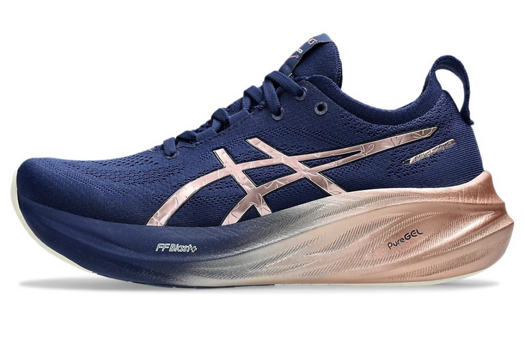 Gel-Nimbus 26 Platinum Women's :Blue Expanse I Rose Gold