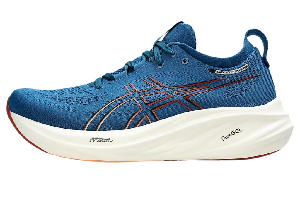 Gel-Nimbus 26 (2E) Men's :Rich Navy | Faded Orange