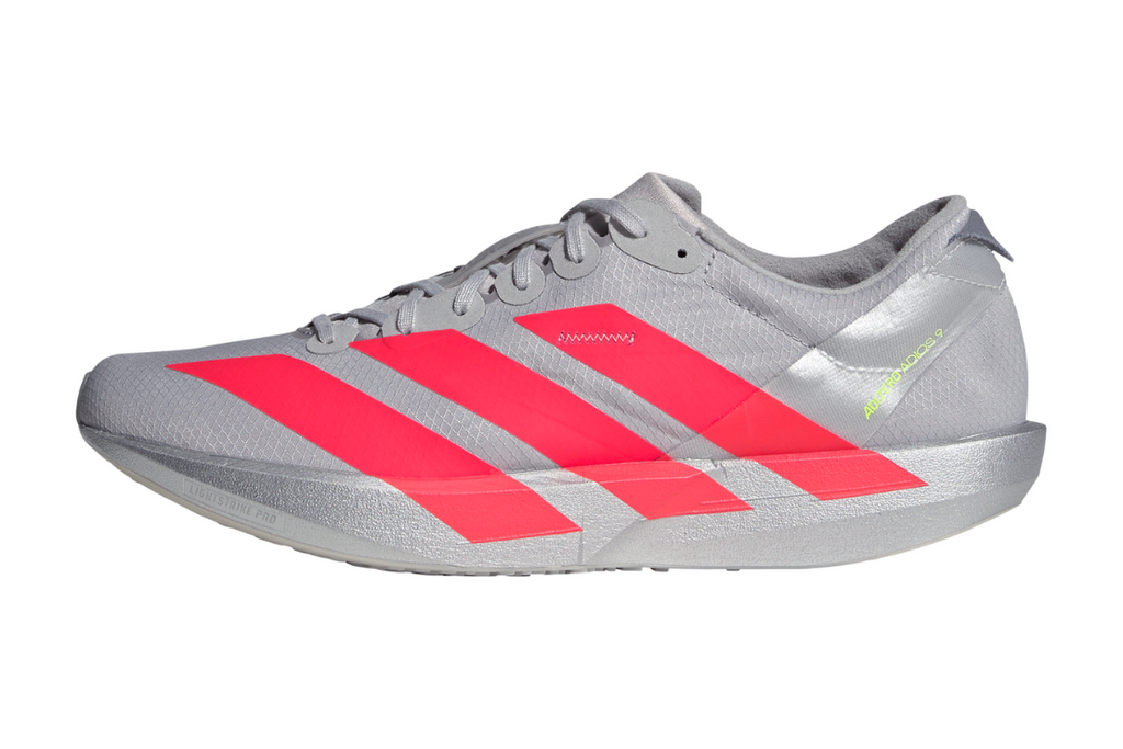 Adizero Adios 9 Women's :Grey I Lucid Red