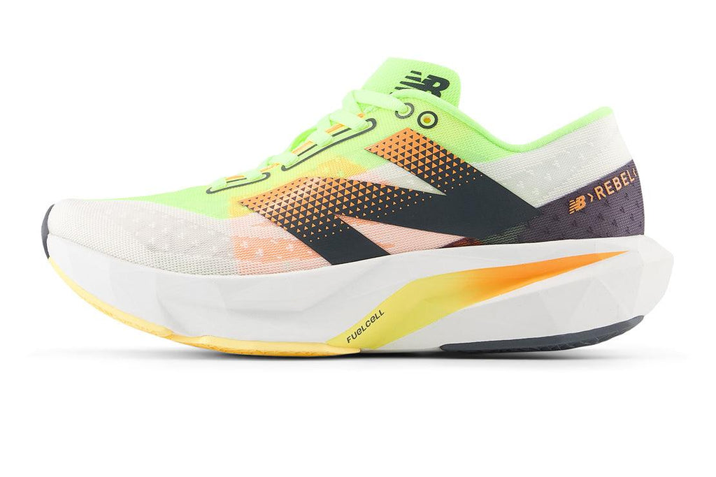 New Balance FuelCell Rebel v4 (B) Women's :White | Bleached Lime Glo - iRUN Singapore