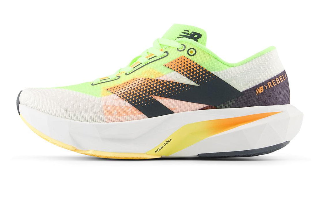 New Balance FuelCell Rebel v4 (D) Men's :White | Bleached Lime Glo - iRUN Singapore