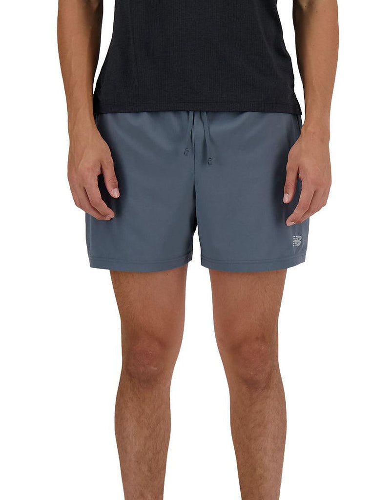 New Balance Men's Sport Essentials 5in Shorts :Graphite - iRUN Singapore
