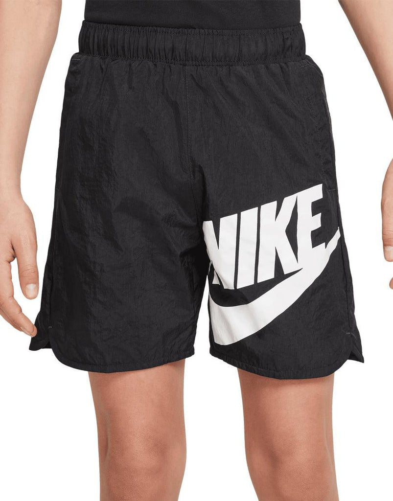 Nike Boys' Sportswear Woven Shorts :Black - iRUN Singapore