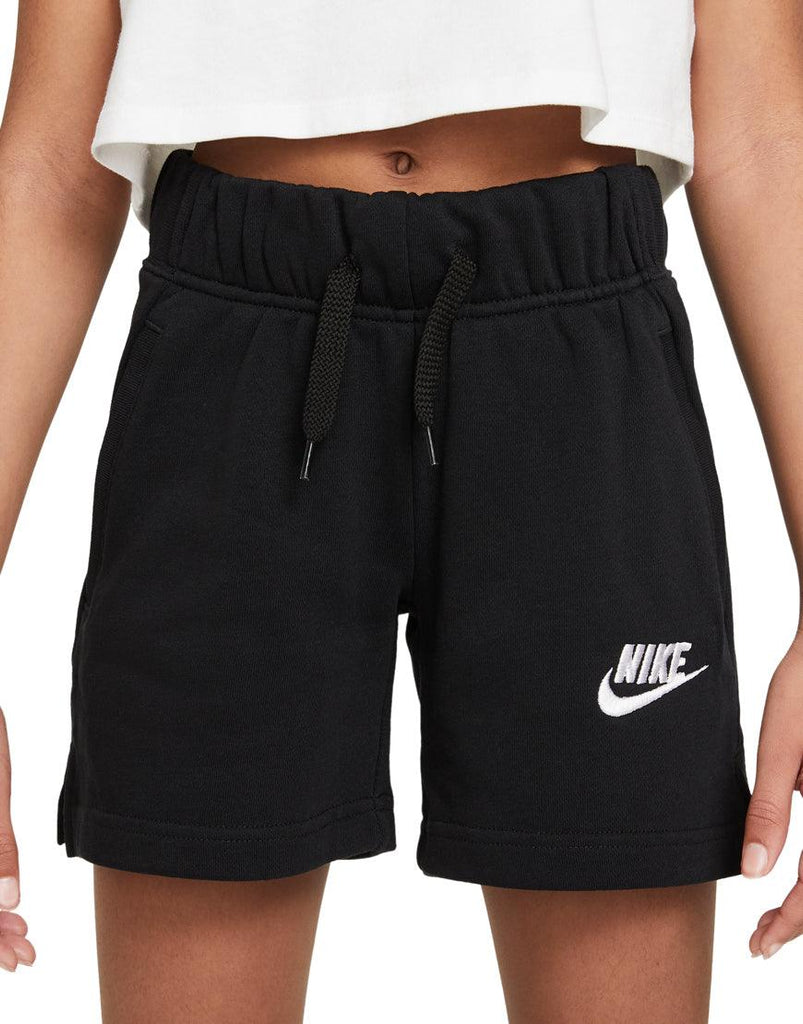 Nike Girls' Sportswear Club French Terry Shorts :Black - iRUN Singapore
