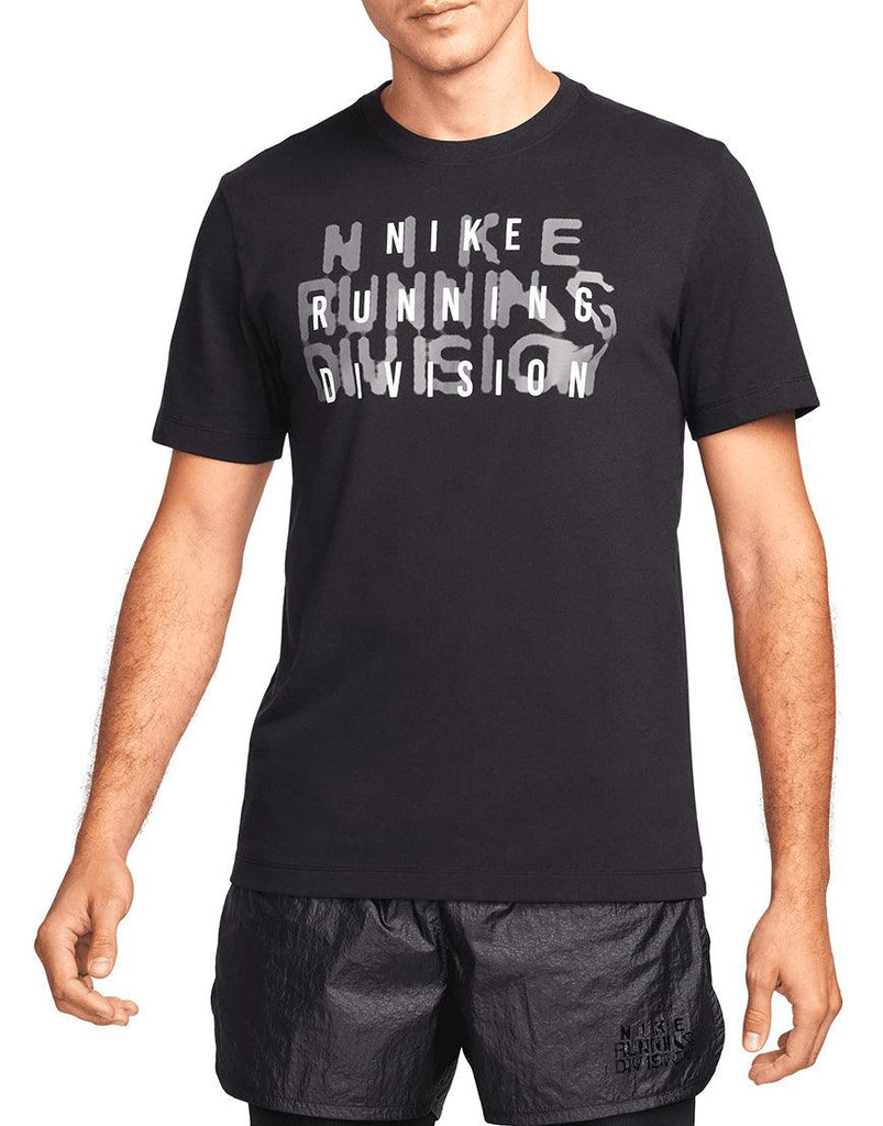 Nike Men's DriFIT Running Division Tee :Black - iRUN Singapore