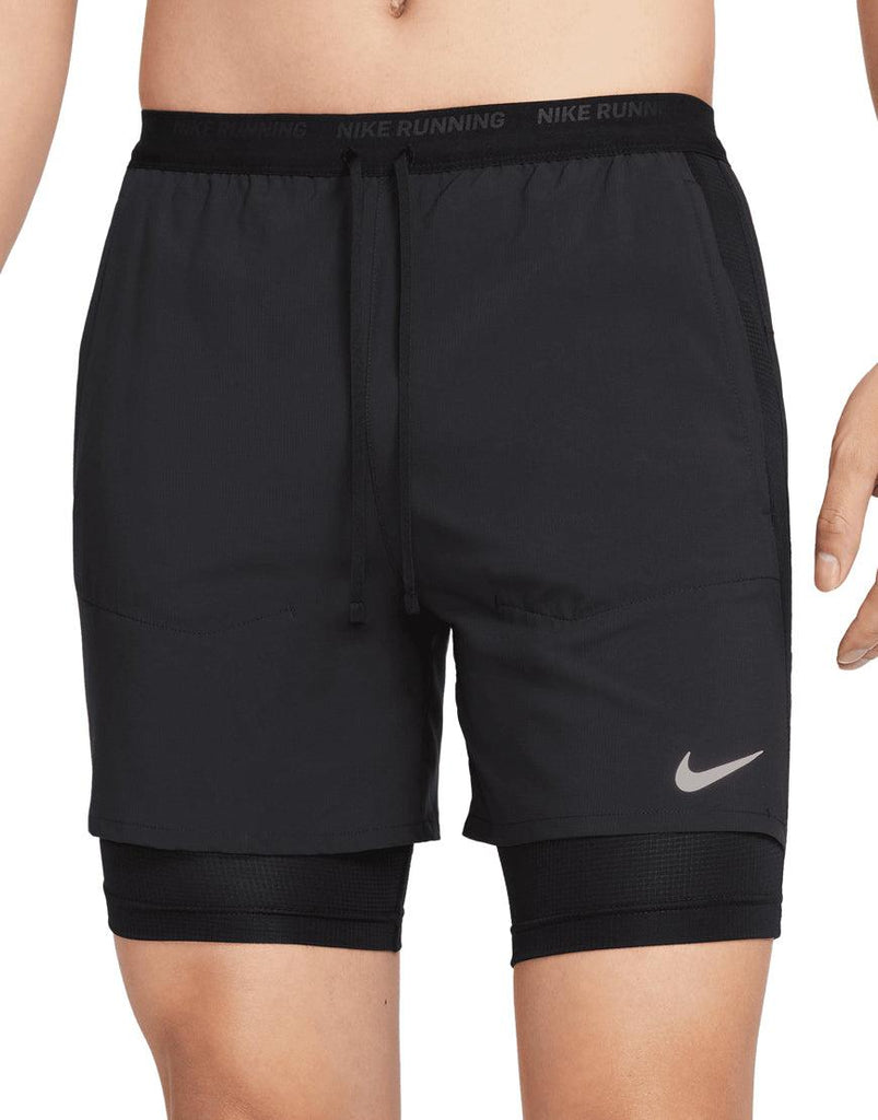 Nike Men's DriFIT Stride Hybrid Running Shorts :Black - iRUN Singapore