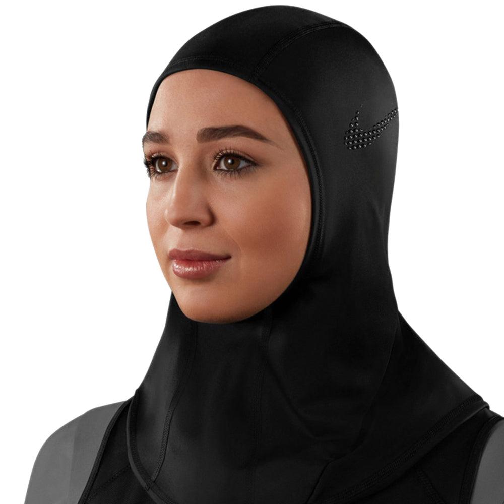 Nike Nike Pro UV Contoured Hijab :Black - iRUN Singapore