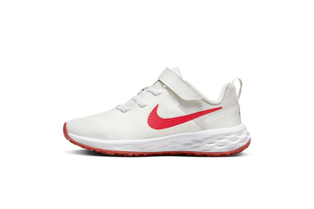 Nike Revolution 6 NN Younger Kids' :White | Track Red - iRUN Singapore