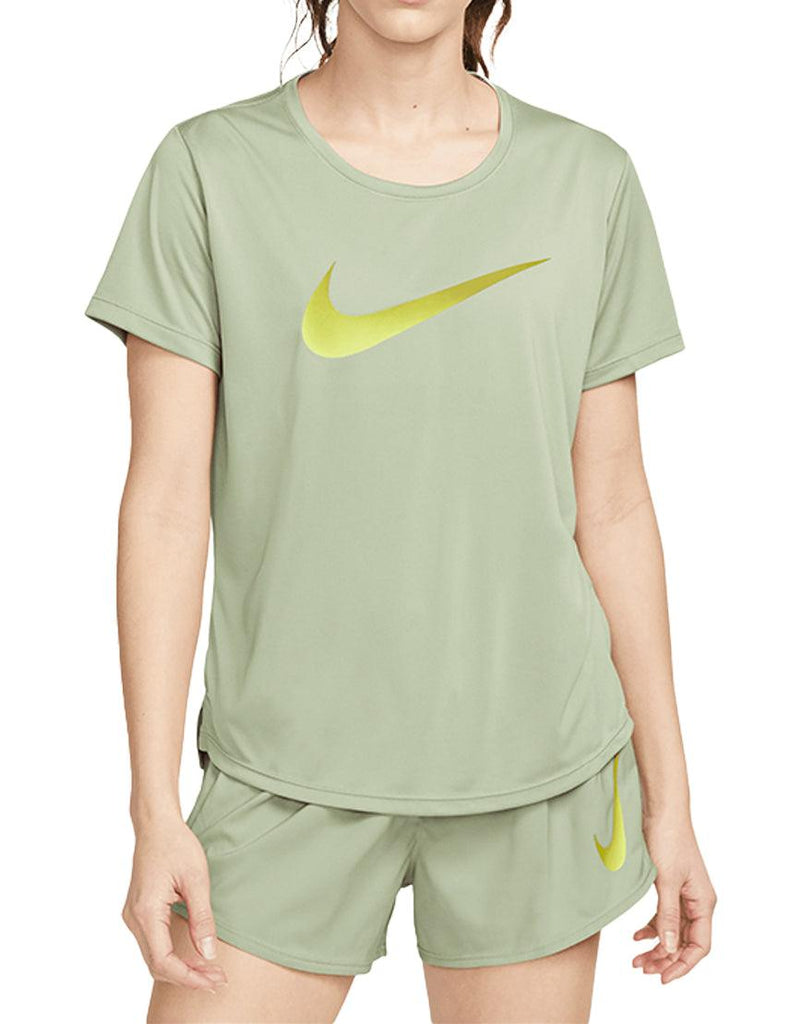 Nike Women's DriFIT One Running Tee :Oil Green - iRUN Singapore