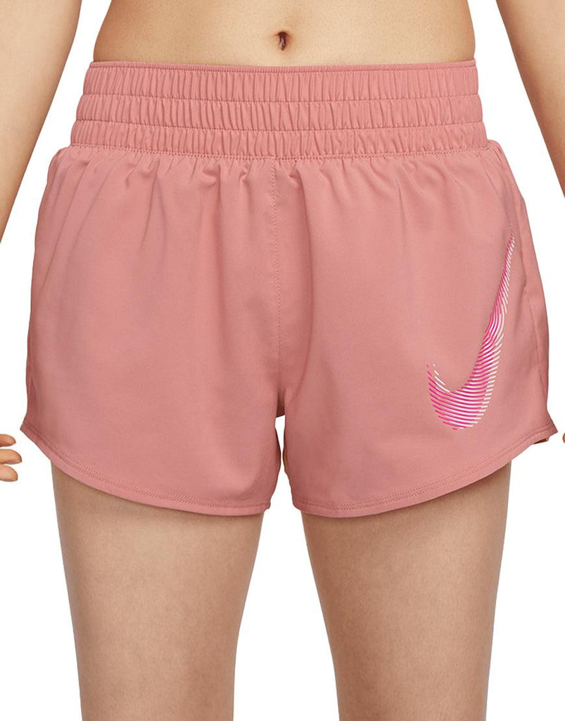 Nike Women's DriFIT One Swoosh Running Shorts :Fierce Pink - iRUN Singapore