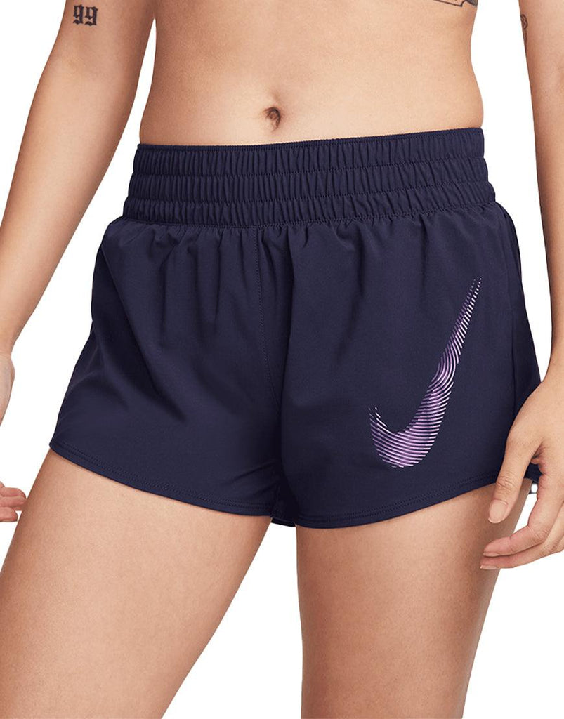 Nike Women's DriFIT One Swoosh Running Shorts :Purple Ink - iRUN Singapore