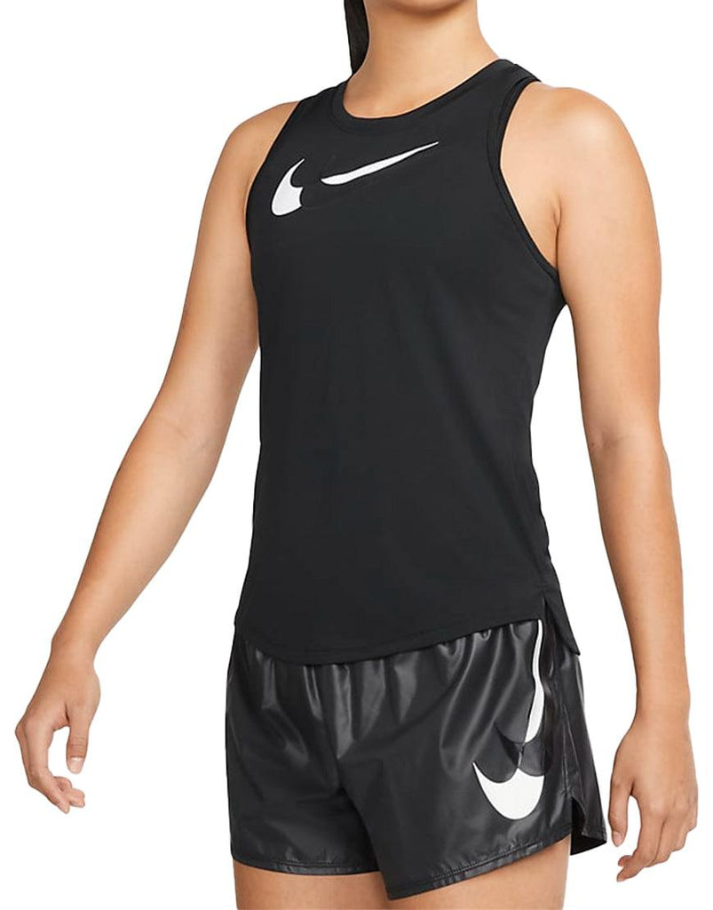 Nike Women's DriFIT Swoosh Run Tank :Black - iRUN Singapore