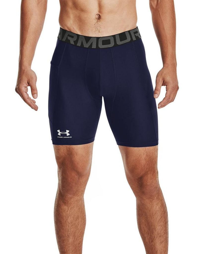 Men\'s UA HeatGear iRUN Armour Navy Singapore Shorts – Compression :Midnight
