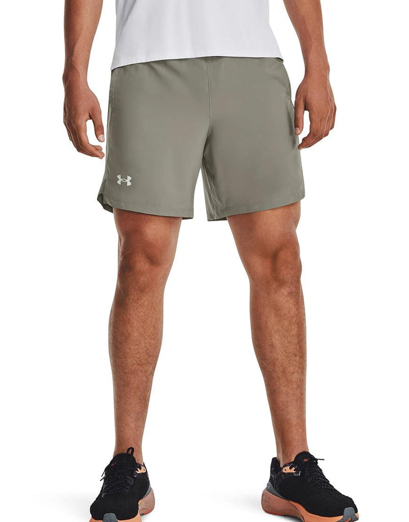 Under Armour Men's Launch Run 7in Shorts :Grove Green - iRUN Singapore