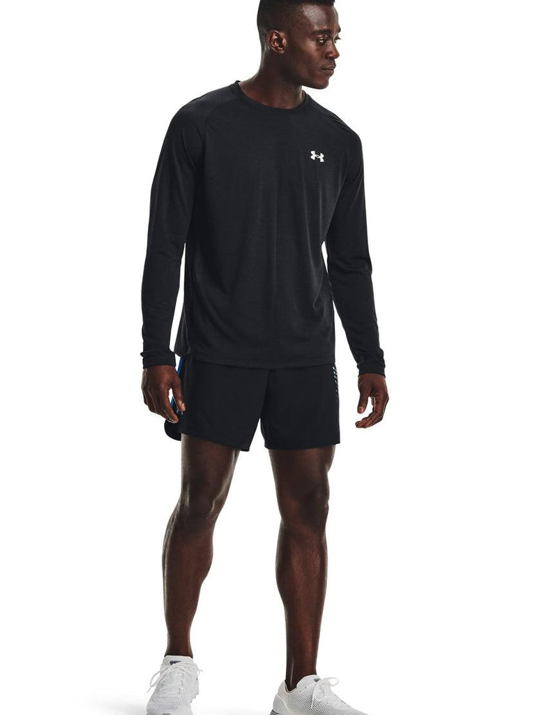 Under Armour Men's SpeedPocket 7in Shorts :Black | Cruise Blue – iRUN ...